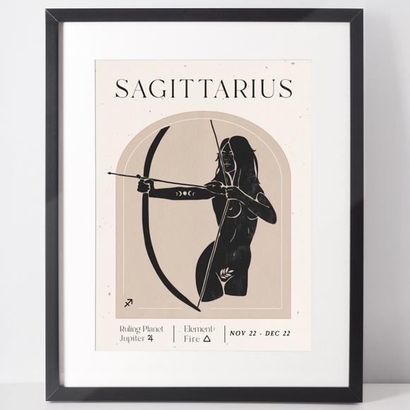 Other - Sagittarius Zodiac Sign Wall Art Print Poster Unframed